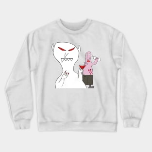 vampire drinking cocktail Crewneck Sweatshirt